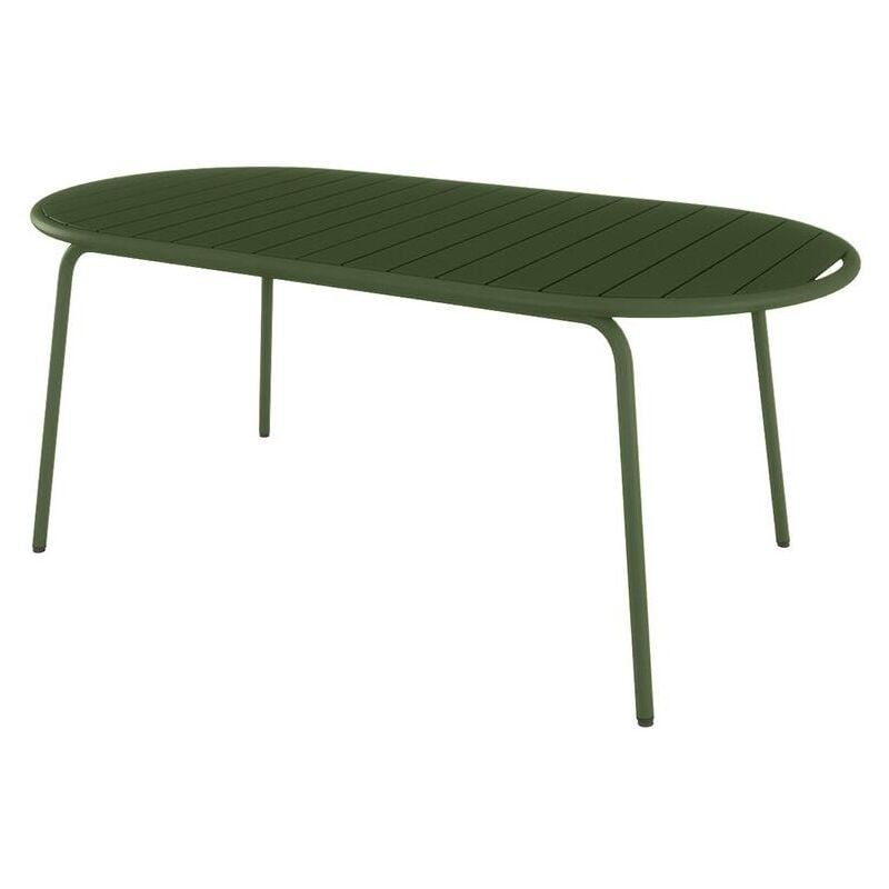 foto del prodotto vente unique tavolo da giardino ovale l.180 cm in metallo kaki montefaro di mylia