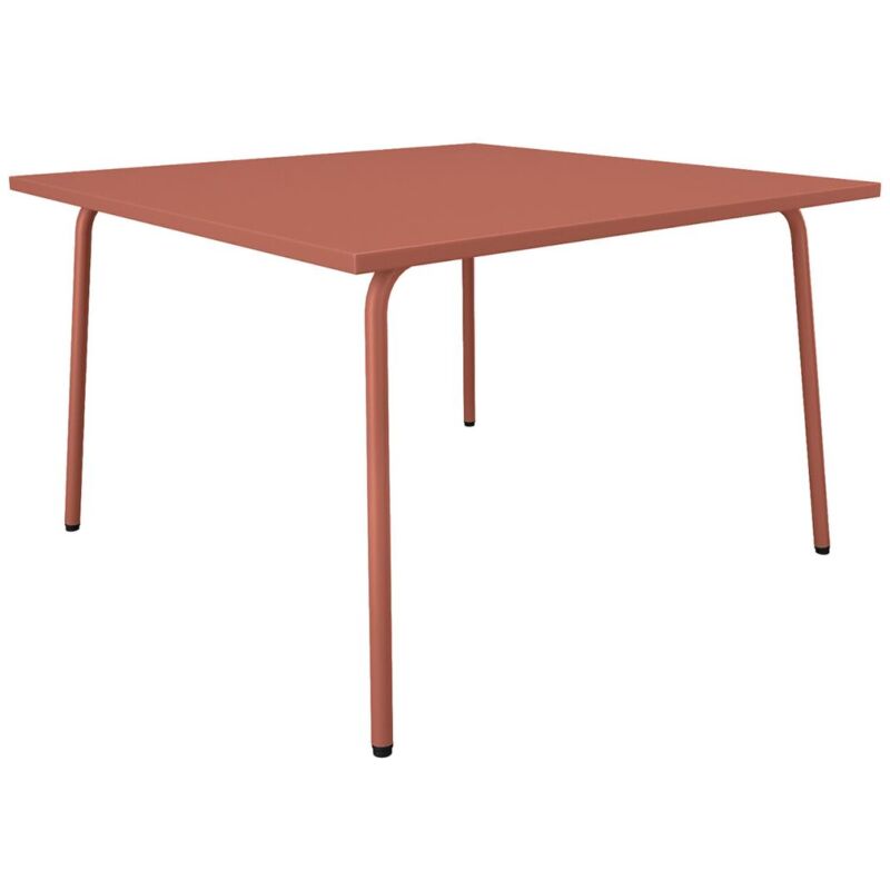 foto del prodotto vente unique tavolo da giardino quadrato l.120 cm in metallo terracotta mirmande di mylia