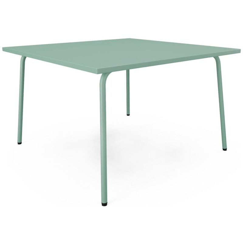 foto del prodotto vente unique tavolo da giardino quadrato l.120 cm in metallo verde mandorla mirmande di mylia