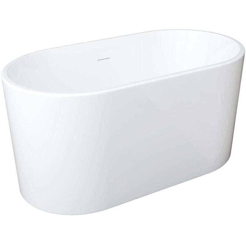 foto del prodotto vente unique vasca da bagno freestanding ovale 180 l 130 x 71 x 58 cm bianco acrilico apogon