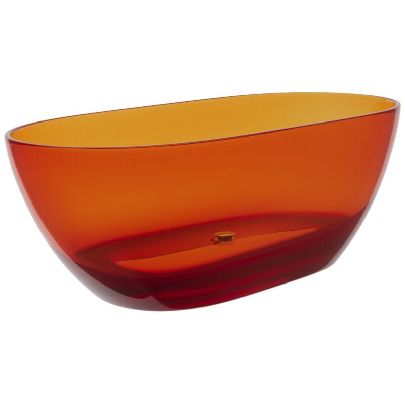 foto del prodotto vente unique vasca da bagno freestanding traslucida 292l 160 x 72 x 56 cm arancione resina spavo