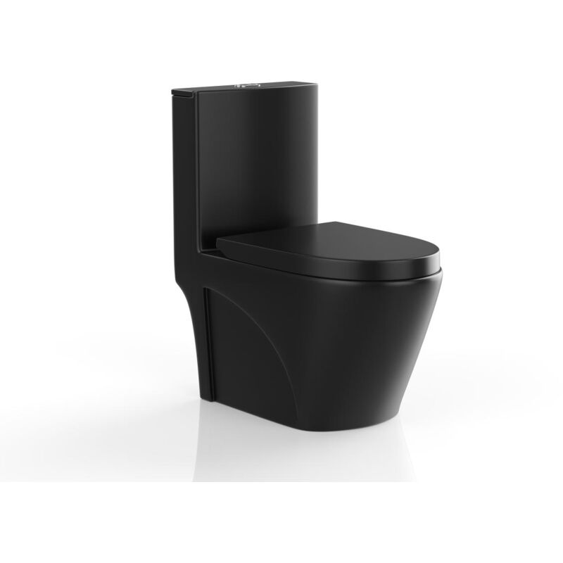 foto del prodotto vente unique wc da appoggio nero opaco in ceramica nagilam
