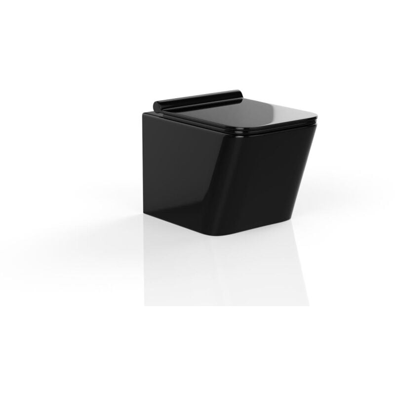 foto del prodotto vente unique wc sospeso in ceramica nera brillante senza flangia clemona