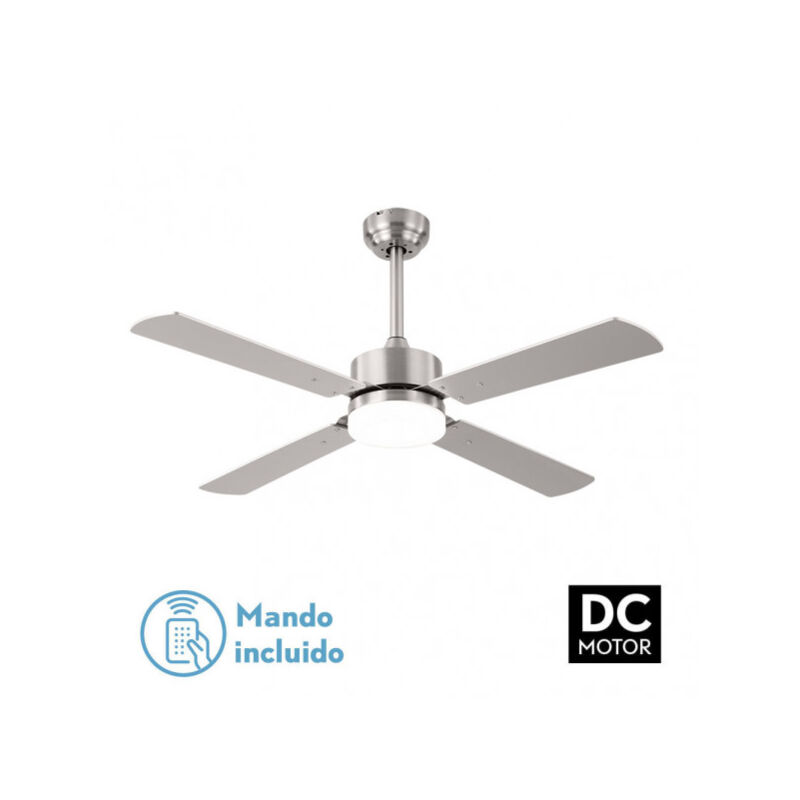 foto del prodotto ventilatore 18w dc hupe nickel 4 asp.6 vel.107d remoto,memoria e temp.3000 4000 6000k