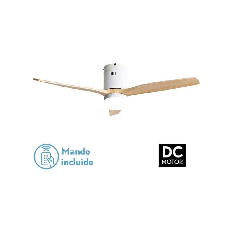 foto del prodotto ventilatore 20w dc aguilon blanco 3aspas haya 6 vel ocidades c remoto tempor. reg. int. 30,5x132x132cm