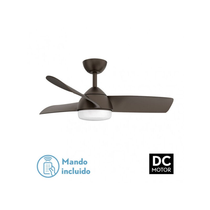 foto del prodotto ventilatore 24w dc haur marron 3 asp.6 veloc.107d 2 tijas w remote, memoria e temp.3000 4000 6000k
