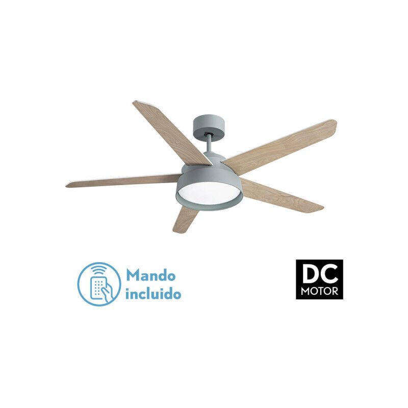 immagine 0 del prodotto ventilatore 25w dc verde lebeche 5 lame rev. bianco faggio 6 velocit 3000 4000 6000k 132d telecomando, memoria e timer fabrilamp