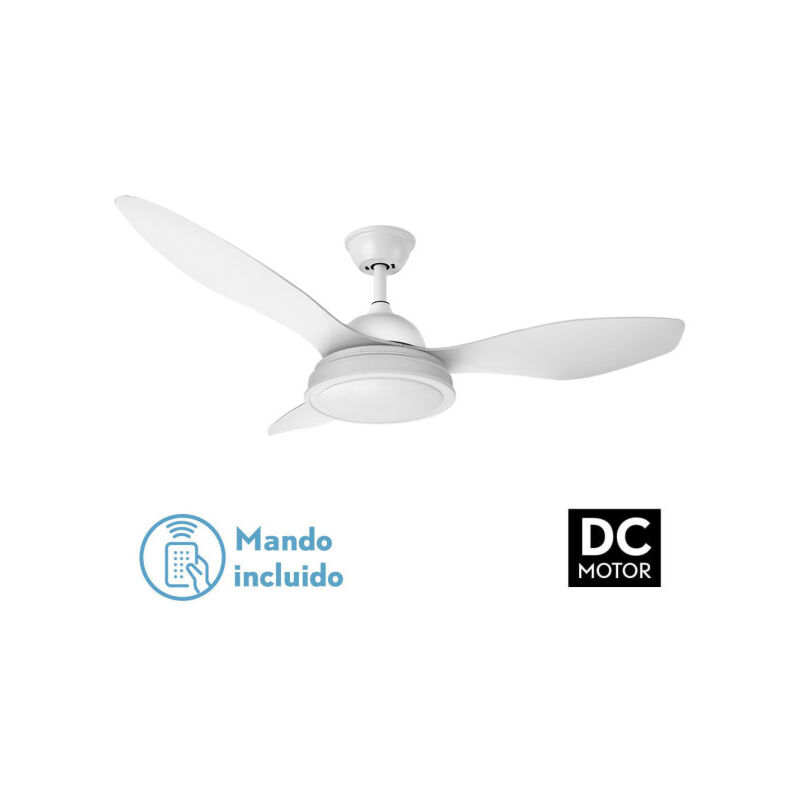 foto del prodotto ventilatore 48w dc datoo white 3 blades white 6 vel. 33 48x122x122cm 3 colours w earthquake,memory and timer 4080lm fabrilamp