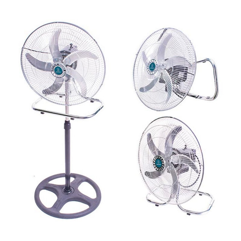 foto del prodotto ventilatore 80w 3 in 1 da parete, soffitto e piantana con pale 44 cm in metallo