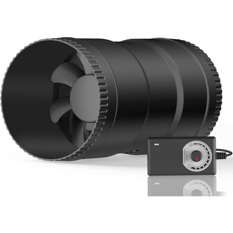foto del prodotto ventilatore a condotto in linea da 6 con regolatore di velocit flusso d aria da 345 cfm, potenza ultra bassa da 19,2 w e basso rumore