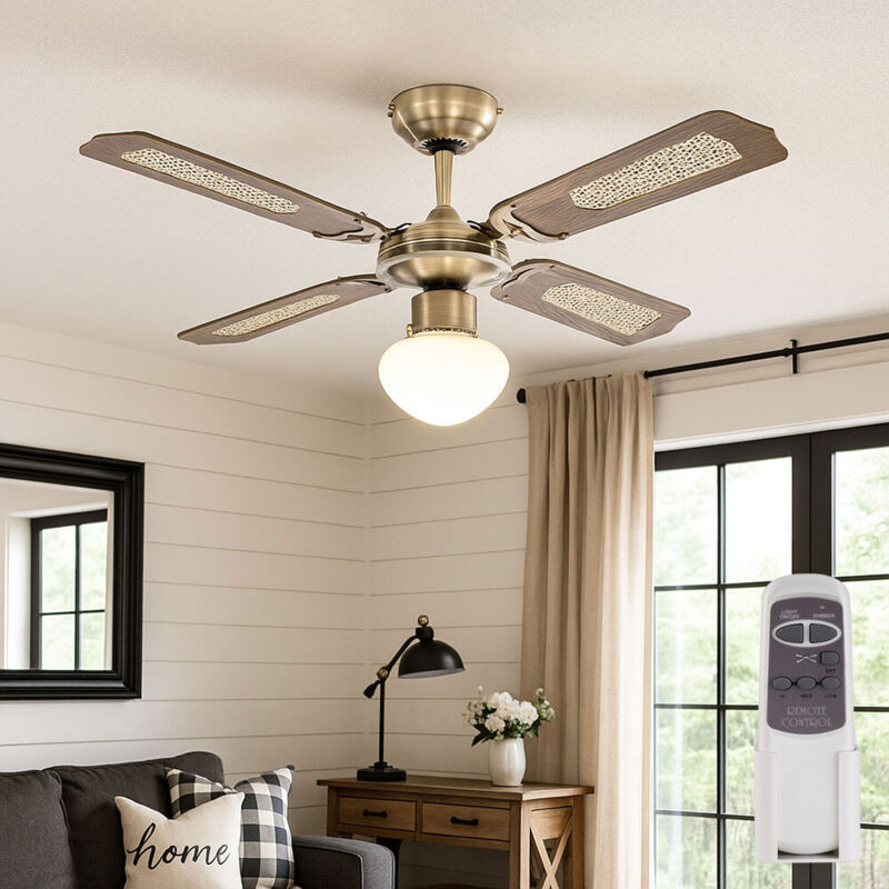 foto del prodotto ventilatore a soffitto con interruttore a strappo ventilatore a soffitto a 3 velocit con telecomando lampada a soffitto, avanti indietro, vetro