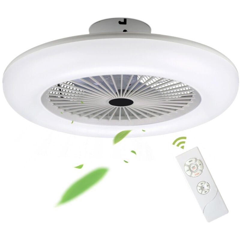 foto del prodotto ventilatore a soffitto ventilatore per lampadari lampade a led intelligenti con led bianco tondo con telecomando randaco