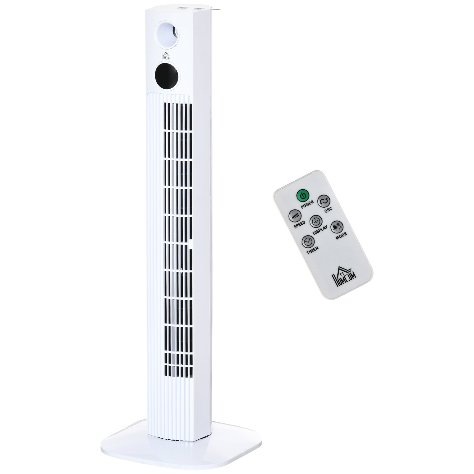 foto del prodotto ventilatore a torre 45w a 3 modalit e 3 velocit con timer da 12h 31.5x31.5x96 cm in abs bianco