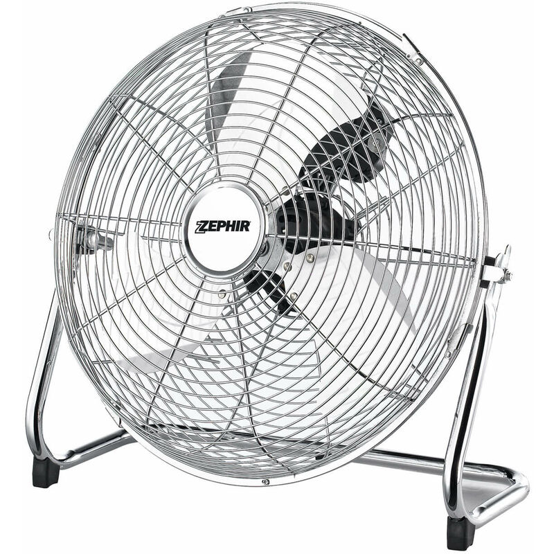 foto del prodotto ventilatore a turbina da pavimento 45cm colore cromato