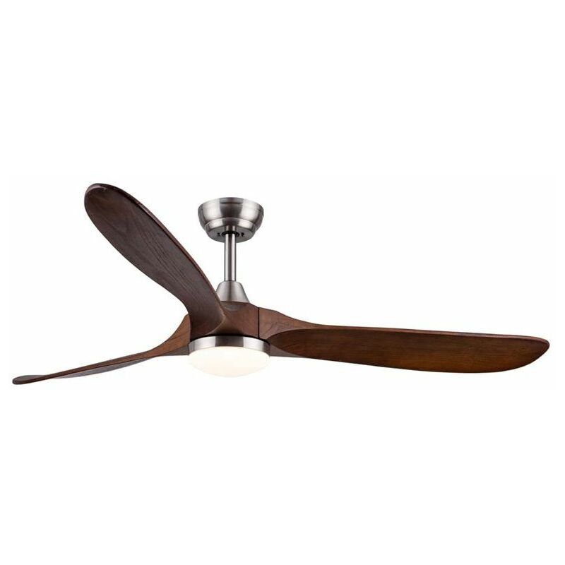 foto del prodotto ventilatore cc led yenbig in legno scuro da 15 w
