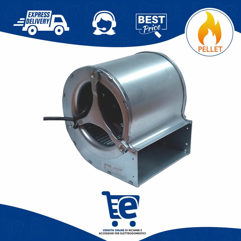 foto del prodotto ventilatore centrifugo trial cad12r 001 stufa pellet 164mm bocchetta 146x63mm