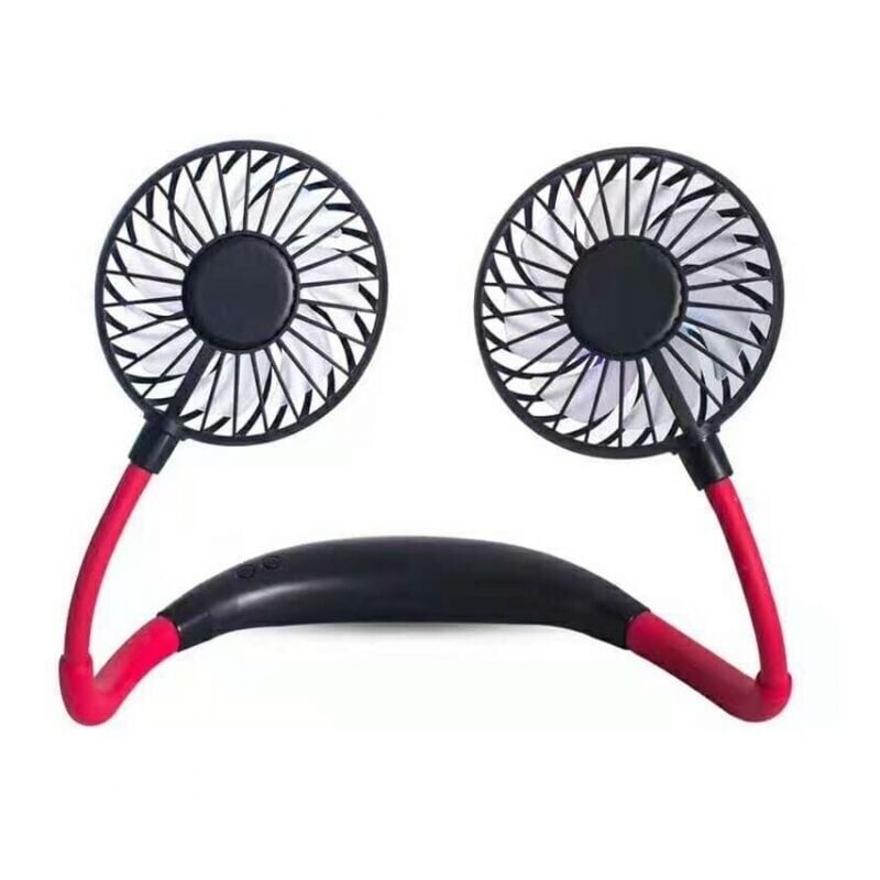 foto del prodotto ventilatore da collo, ventilatore usb portatile, mini ventilatore da collo per sport personali
