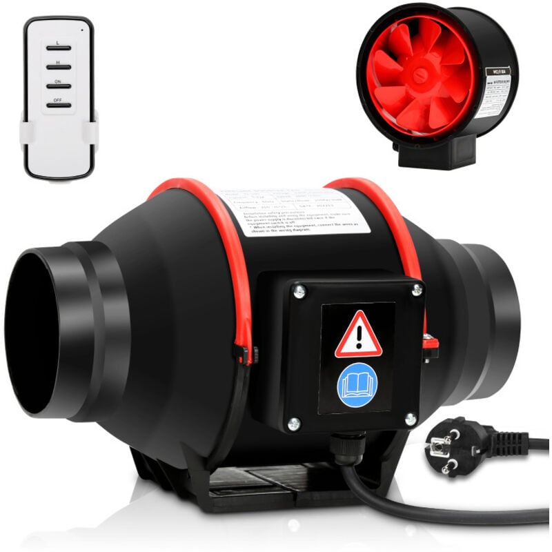 foto del prodotto ventilatore da condotto 100mm 150mm con telecomando ventilatore assiale da condotto estrattore d aria 310m h 100mm randaco