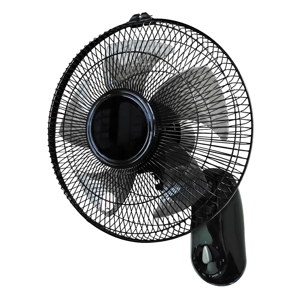 foto del prodotto ventilatore da parete con 5 pale 65w con oscillazione automatica ventilatore oscillante a muro con 3 velocità funzionamento silenzioso