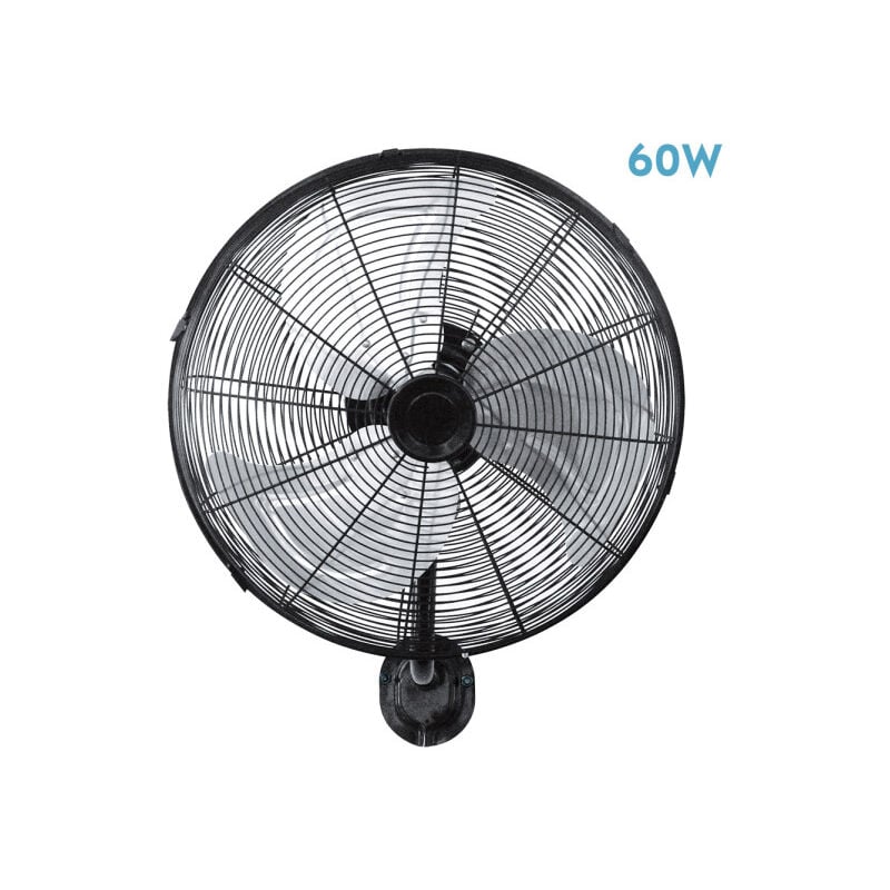 foto del prodotto ventilatore da parete reef 60w nero argento 40d 3 velocit regolabili e oscillanti