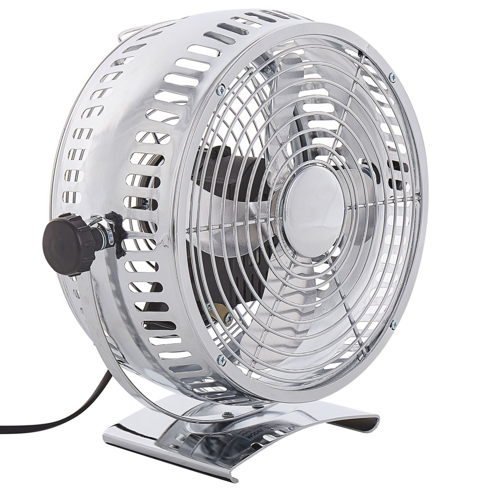 foto del prodotto ventilatore da scrivania metallo argentato con controllo della velocità in ferro portatile da 24 cm regolabile per accessori per la casa