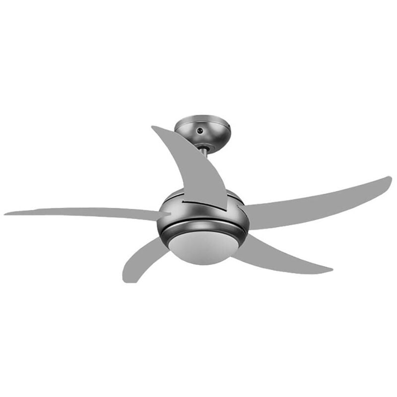 foto del prodotto ventilatore da soffitto 5 pale e lampada 130 cm 3 velocit bauer silver