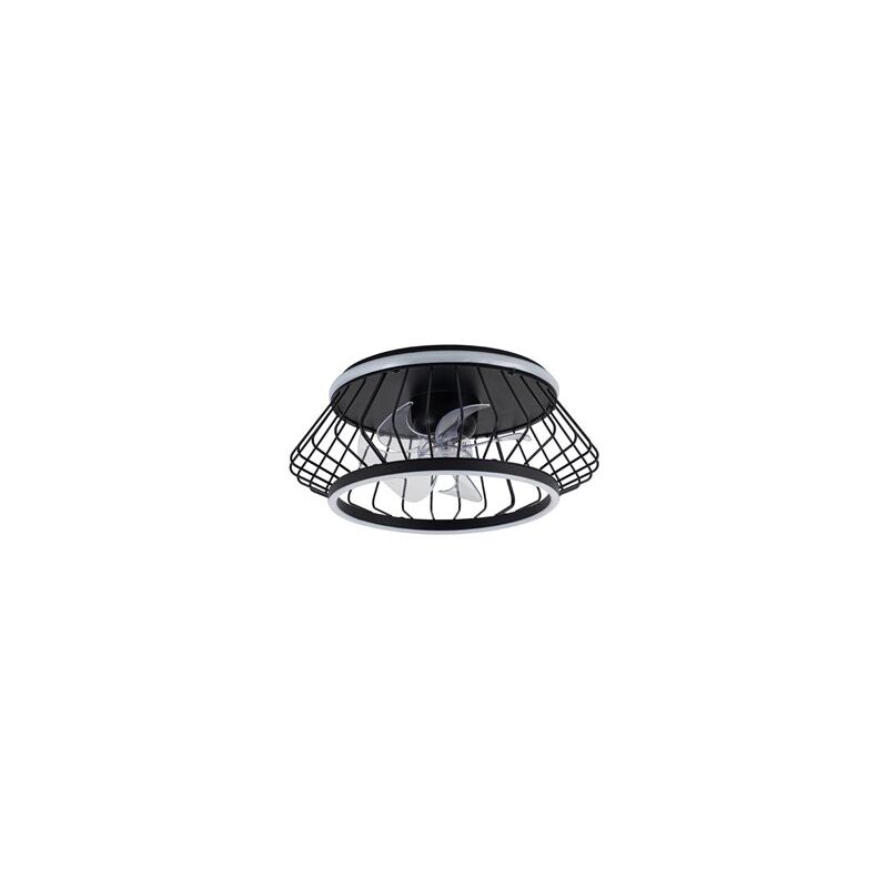 foto del prodotto ventilatore da soffitto cobra led nero 50w 4800lm. dim. cct