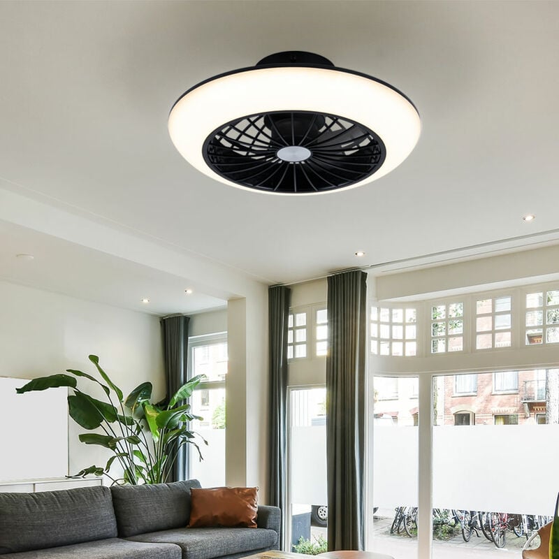 foto del prodotto ventilatore da soffitto con illuminazione plafoniera silenziosa con ventilatore lampada da soffitto camera da letto, funzione di memoria di