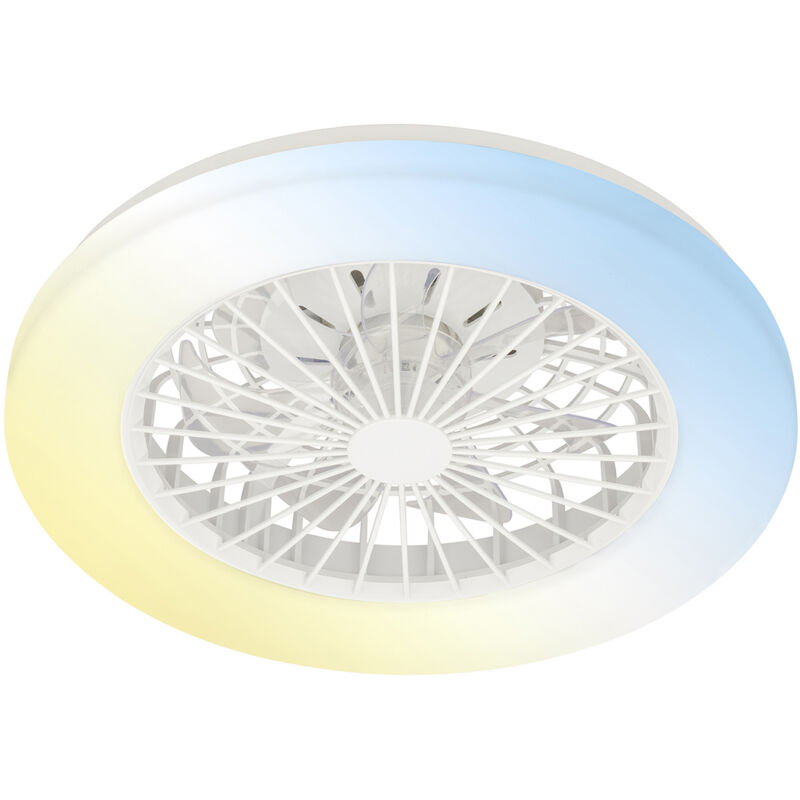 foto del prodotto ventilatore da soffitto con illuminazione soggiorno telecomando ventilatore silenzioso luce soffitto dimmerabile, timer luce notturna cct, 49 watt