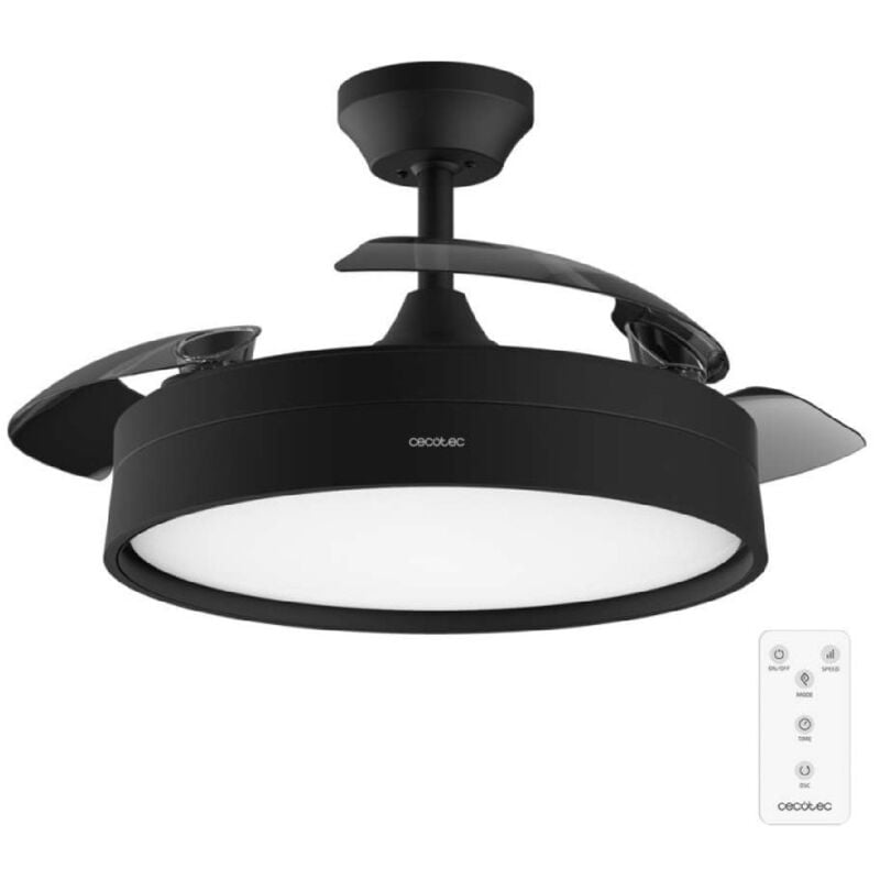 foto del prodotto ventilatore da soffitto con luce energysilence aero 4200 invisible black cecotec