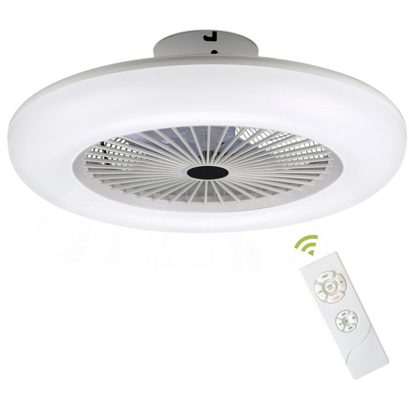 foto del prodotto ventilatore da soffitto con telecomando, lampada da camera moderna dimmerabile, 3 colori per soggiorno ristorante camera