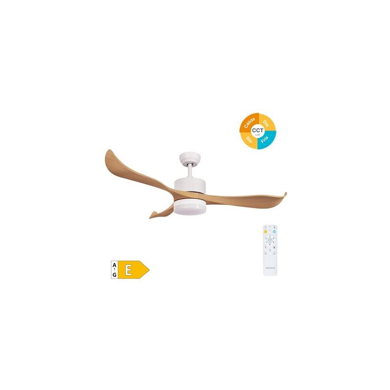 foto del prodotto ventilatore da soffitto kota con luce led dimmerabile e telecomando 29w 3cct 1534lm bianco