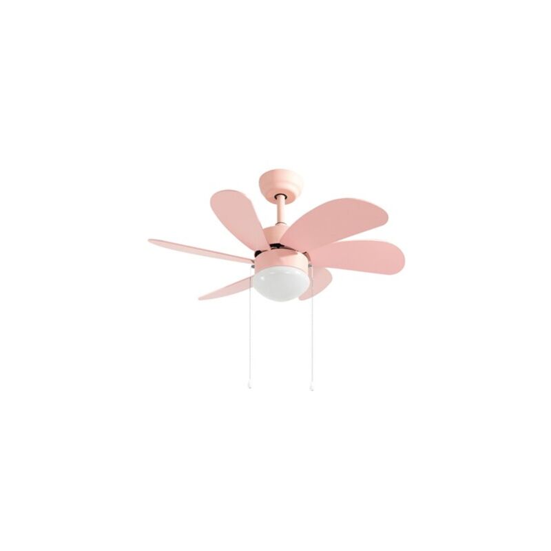 foto del prodotto ventilatore da soffitto larde 2xe27 82 6 pale dc rosa