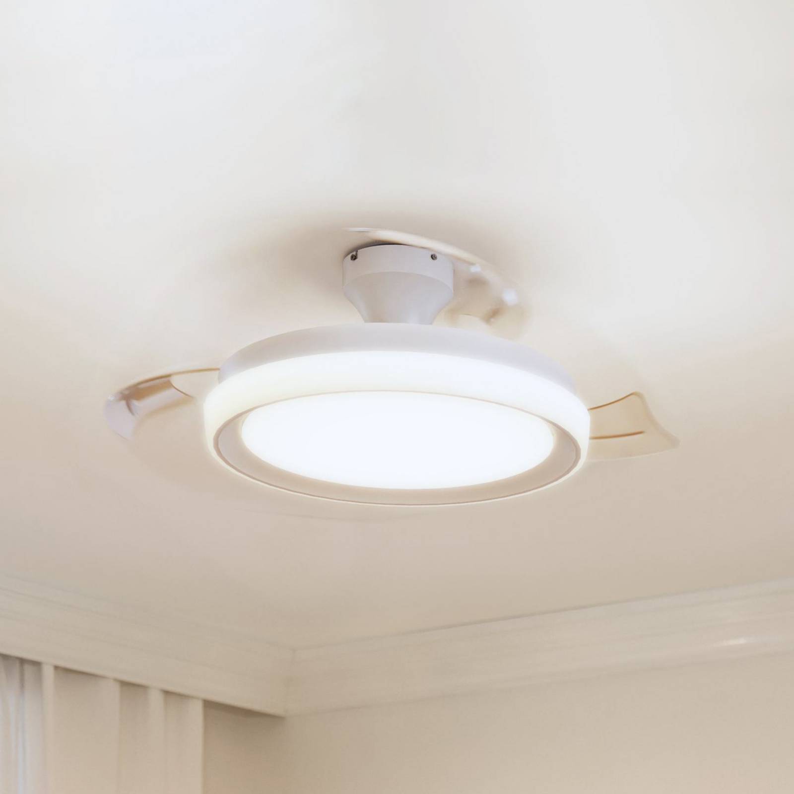 foto del prodotto ventilatore da soffitto led philips bliss, bianco bianco, silenzioso, cct