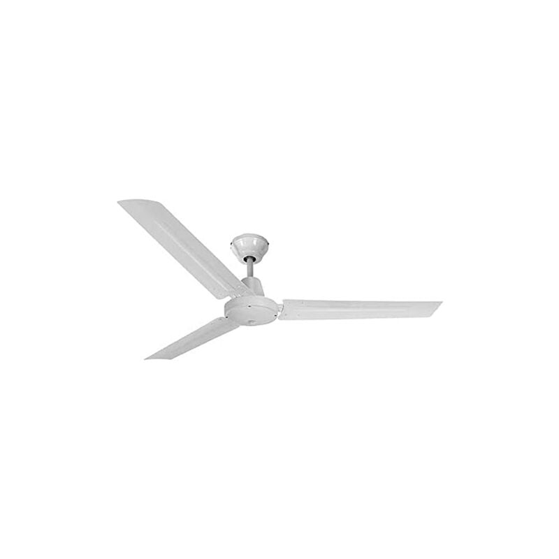 foto del prodotto ventilatore da soffitto modello mini industrial white potenza 60w pale 120cm con comando a parete edm