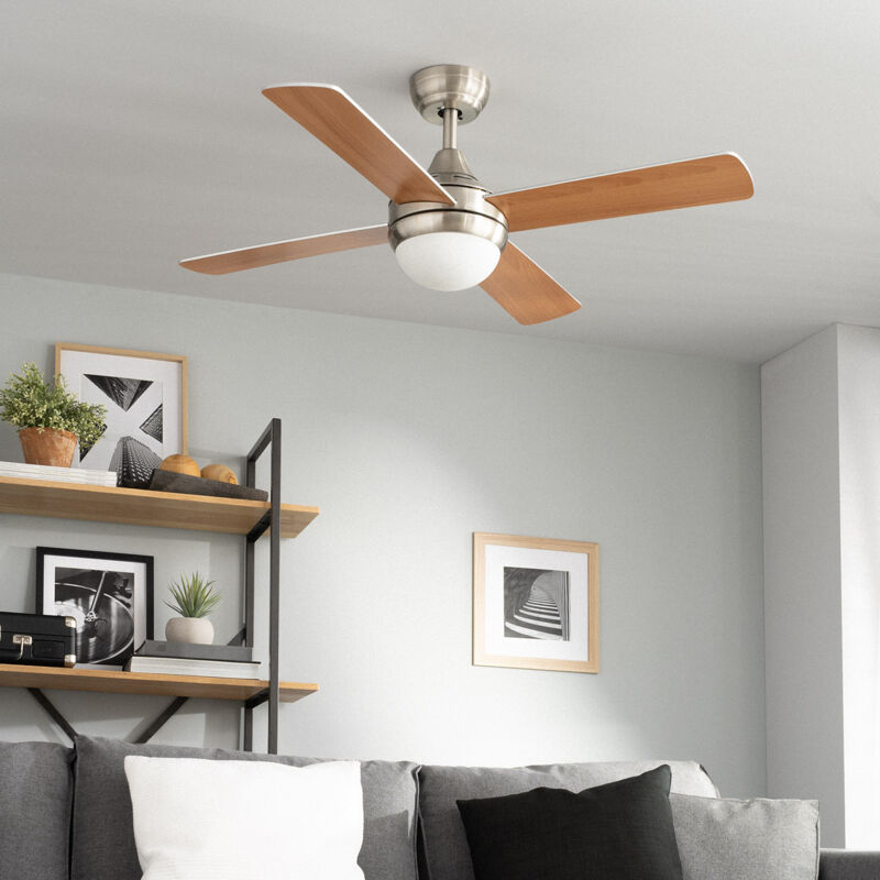 foto del prodotto ventilatore da soffitto navy legno 110cm naturale , , wifi false