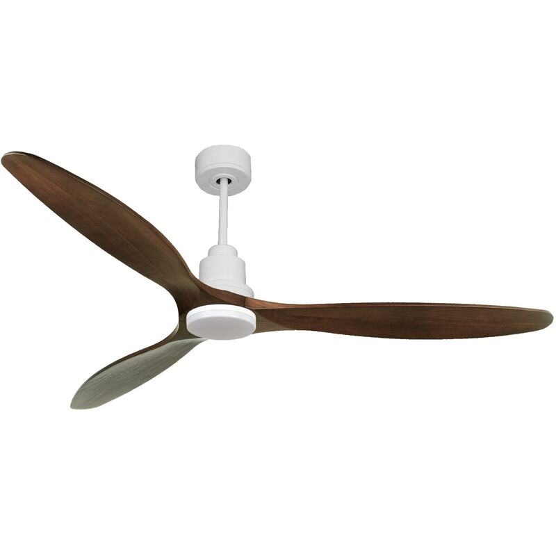 foto del prodotto ventilatore da soffitto reversibile termostato dimmabile wifi motore cc tetti inclinati telecomando luce a tre toni hypersilence memoria purline