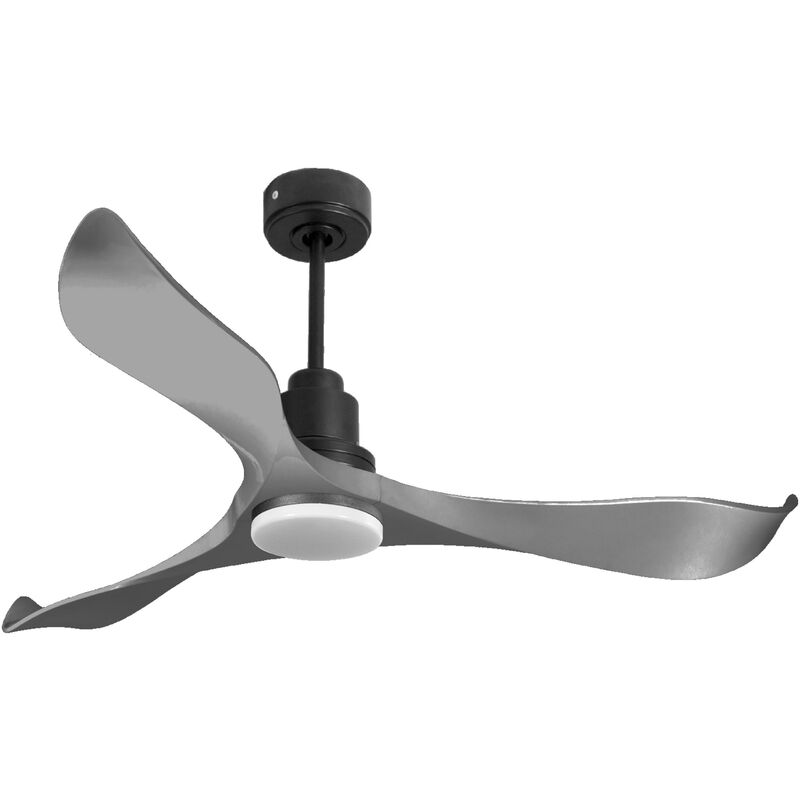 foto del prodotto ventilatore da soffitto reversibile termostato dimmabile wifi motore cc tetti inclinati telecomando luce a tre toni memoria shopify vendible