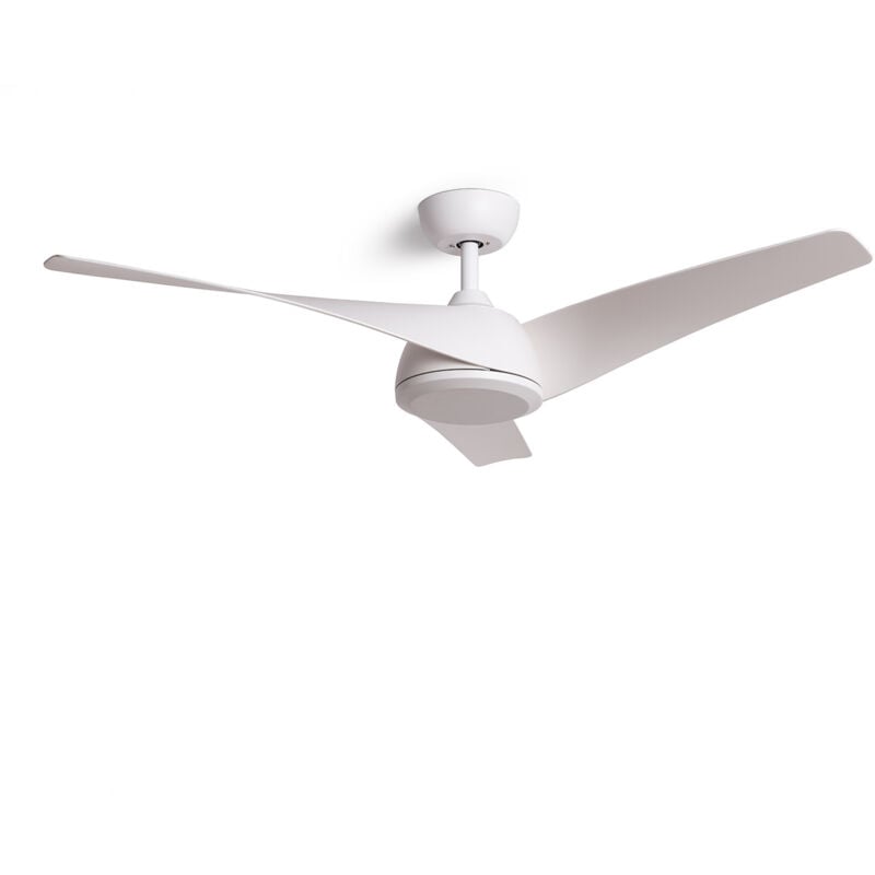 foto del prodotto ventilatore da soffitto silenzioso eubea 132cm motore dc , colore lama bianco, telecomando, senza luce, wifi false