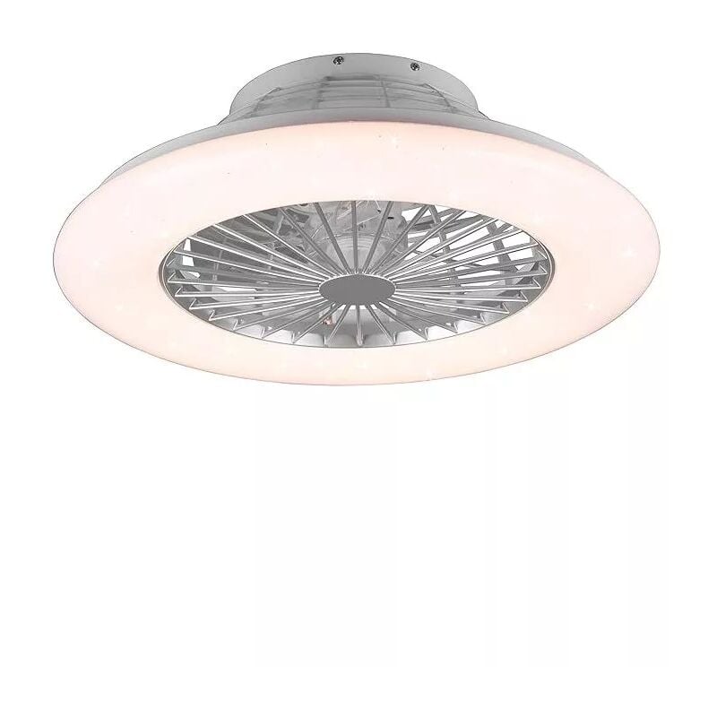 foto del prodotto ventilatore da soffitto stralsund bianco con led rgb 50 cm, 30w