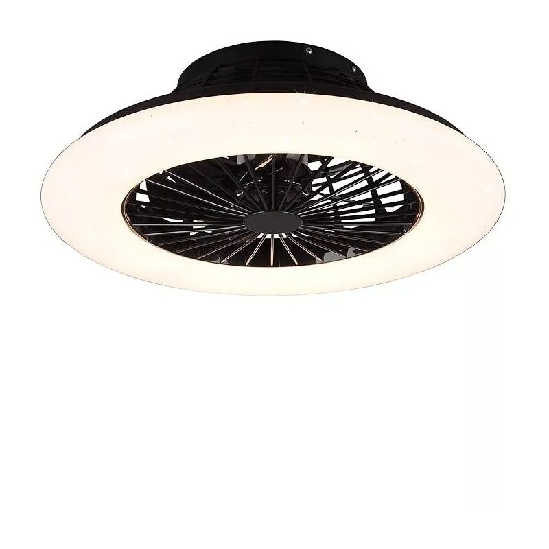 foto del prodotto ventilatore da soffitto stralsund nero con led incluso 50 cm, 30w