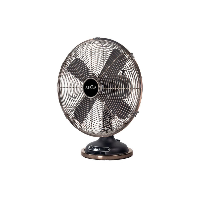 foto del prodotto ventilatore da tavolo capitol nero rame 37w 3 velocit 4asp fisso e rotante 42x35x27cm