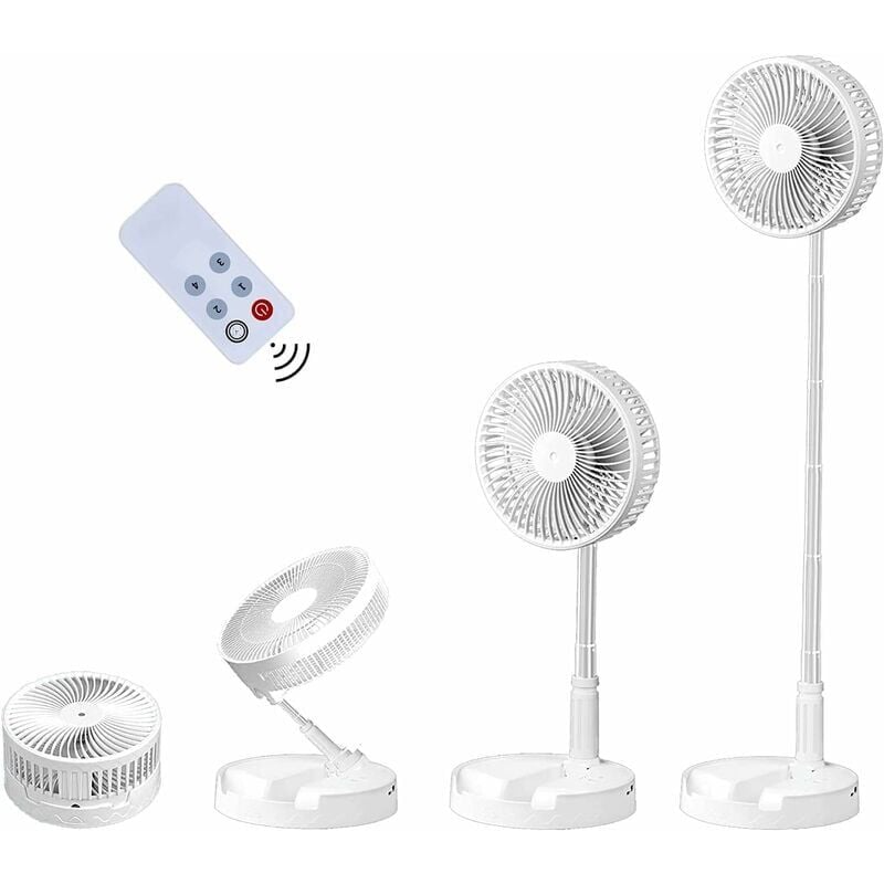 foto del prodotto ventilatore da tavolo e da scrivania, portatile e pieghevole, ventilatore regolabile, ventilatore da pavimento, ventilatore ricaricabile tramite usb,