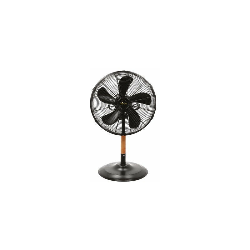 foto del prodotto ventilatore da tavolo inclinabile con rifiniture in legno industrial stile niklas