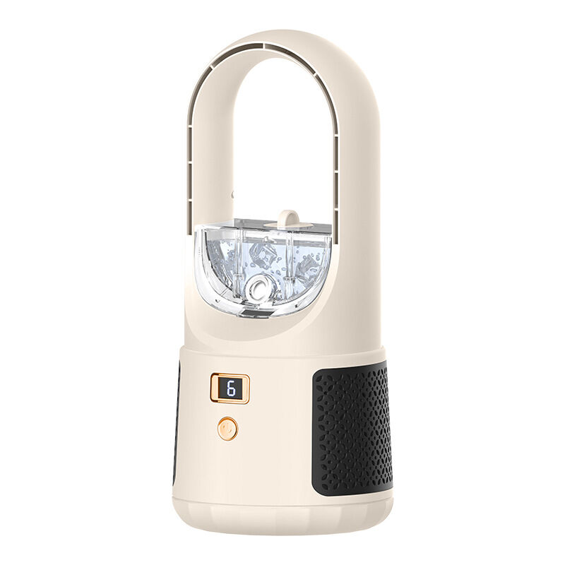 foto del prodotto ventilatore da tavolo silenzioso senza pale, portatile, ricaricabile tramite usb, per casa, campeggio e parchi