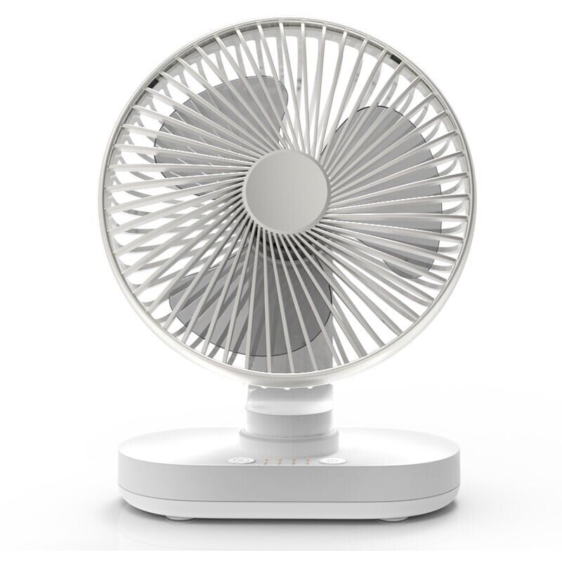 foto del prodotto ventilatore da tavolo, ventilatore silenzioso oscillante automatico a batteria da 16,5 cm, 4 velocit di raffreddamento del tavolo, batteria