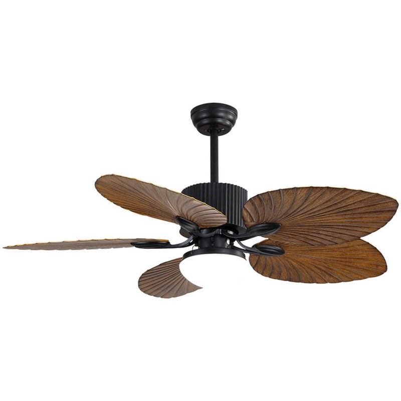 immagine 0 del prodotto ventilatore dc 24w colla nero 5 pale marrone 6 velocid.2950lm c timer remoto 132 d