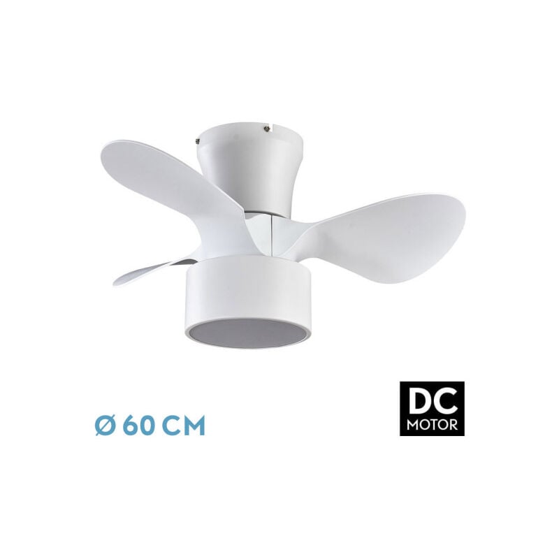 foto del prodotto ventilatore dc 24w kos white 3 pale 60d 6 velocit 2390lm 3000 4500 6000k con telecomando, memoria e timer