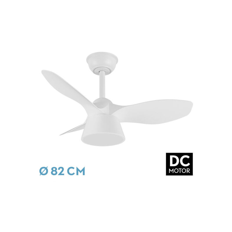 foto del prodotto ventilatore dc cubico 36w 2680lm bianco 3 pale 82d 3000k,4500k,6000k,remoto tempor memoria