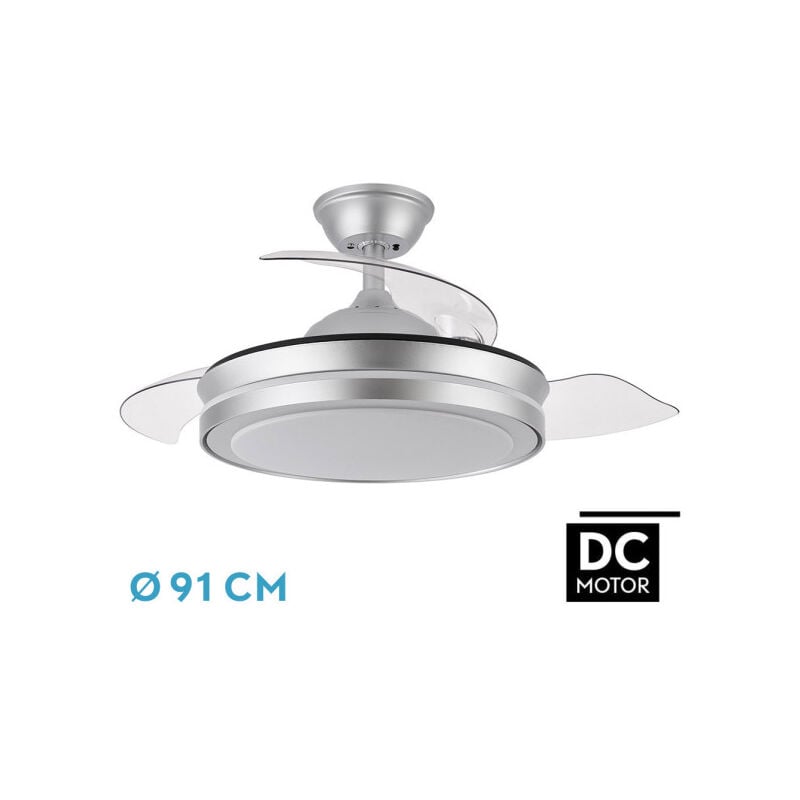 immagine 0 del prodotto ventilatore dc esparta mini argento 72w 6120lm 91d 3asp.d esp.3000 4000 6000k remoto tempor memori